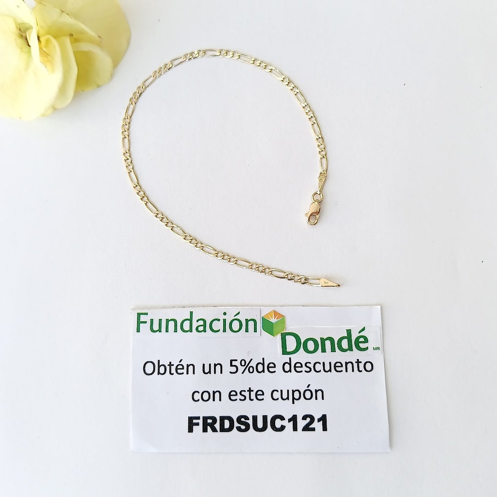 PULSERAS 3X1 ORO 14K 21 CM 2.1 GR (NUEVO)