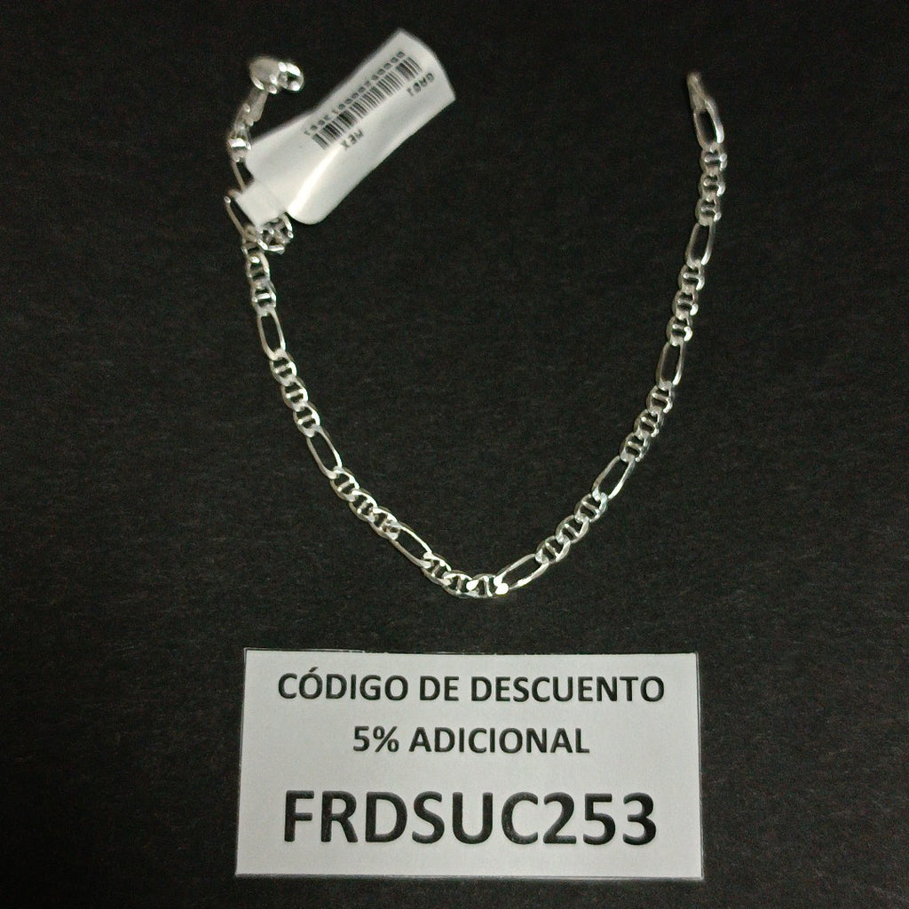 PULSERA TEJIDO 3X1 PLATA .925 16 CM 2.8 GR (NUEVO)