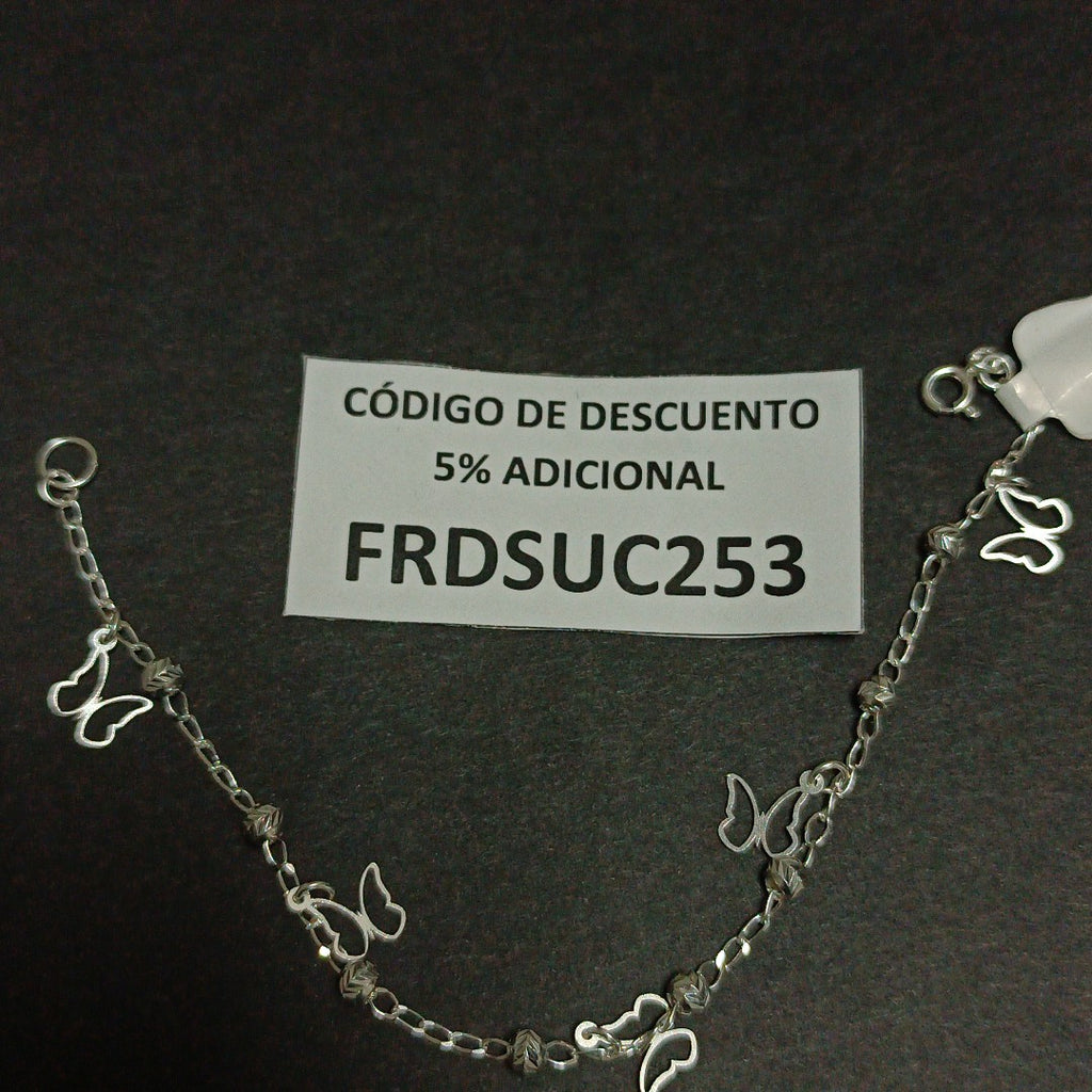 PULSERA TEJIDO ESPECIAL PLATA .925 18 CM 2.8 GR (NUEVO)