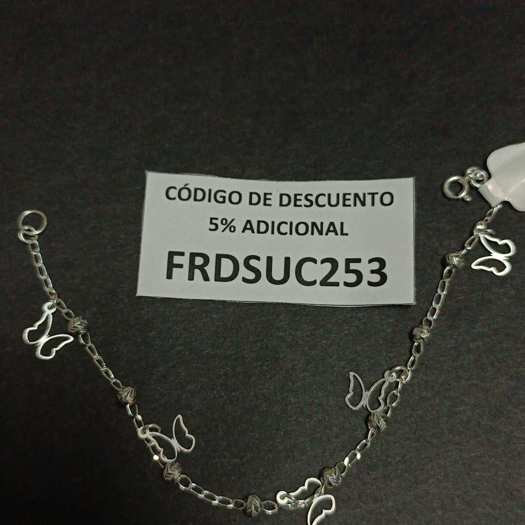 PULSERA TEJIDO ESPECIAL PLATA .925 18 CM 2.8 GR (NUEVO)