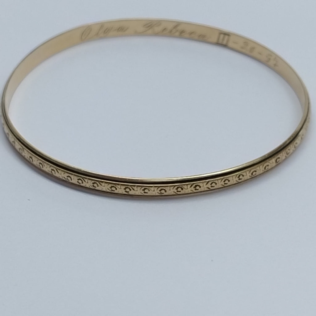 PULSERA RIGIDA ORO 14 K 9,00 GRMS (SEMINUEVO)