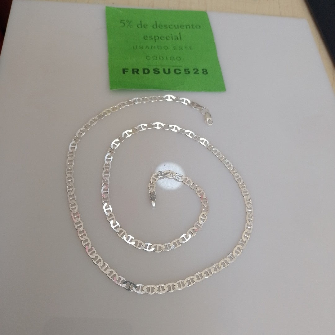 CADENA TEJIDO GUCHI PLATA .925 55 CM 12.4 GR (NUEVO)