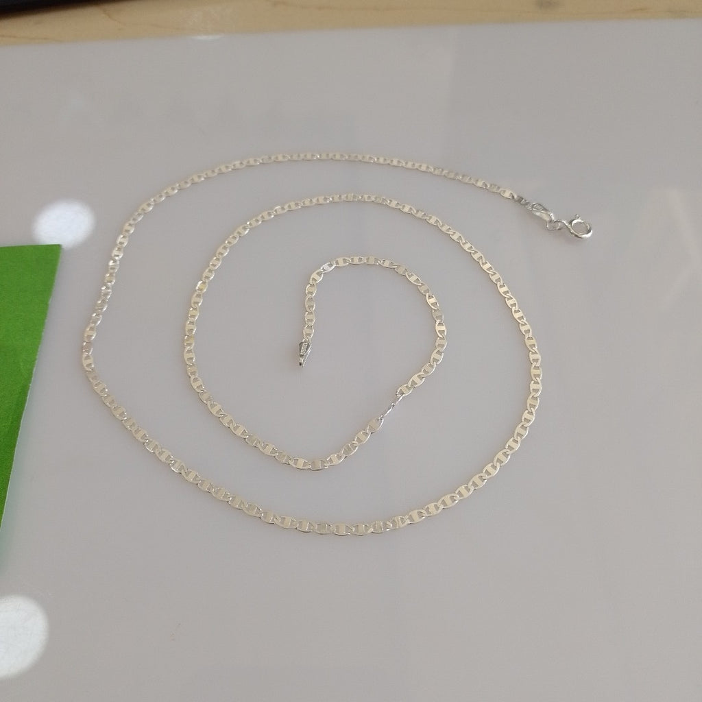 CADENA TEJIDO ESPEJO PLATA .925 55 CM 3.9 GR (NUEVO)