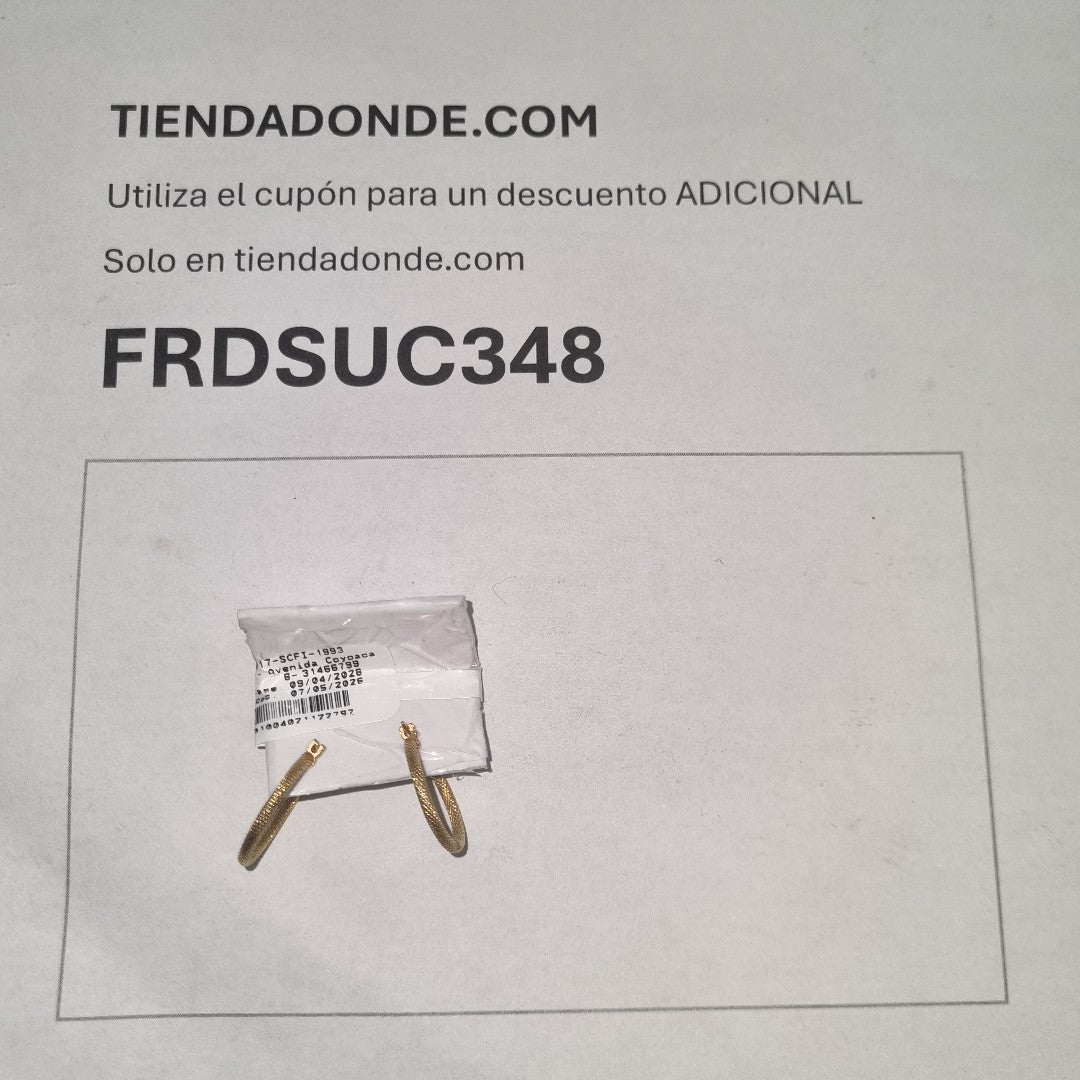 ARRACADAS PAR ORO 14 K 1.1 GRMS (SEMINUEVO)
