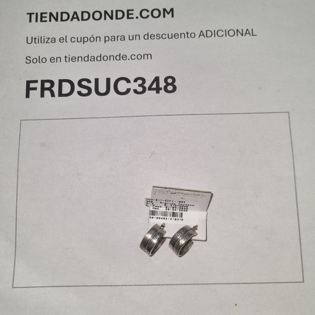 ARRACADAS PAR ORO BLANCO 14 K 2,90 GRMS (SEMINUEVO)