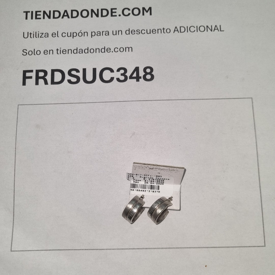 ARRACADAS PAR ORO BLANCO 14 K 2,90 GRMS (SEMINUEVO)