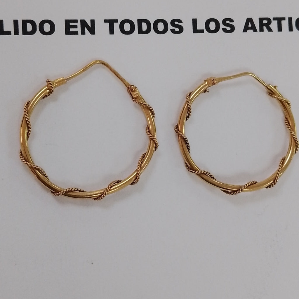 ARRACADAS PAR ORO 14 K 3,40 GRMS (SEMINUEVO)