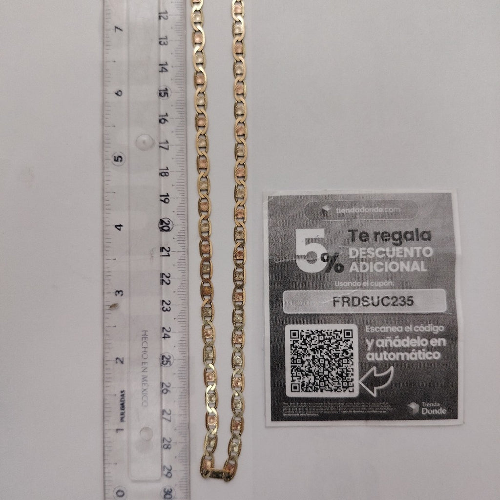 CADENA ORO, ORO COMBINADO 10 K 15.9 GRMS (SEMINUEVO)