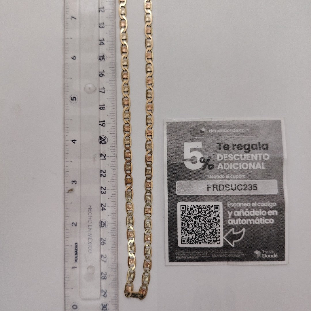 CADENA ORO, ORO COMBINADO 10 K 15.9 GRMS (SEMINUEVO)