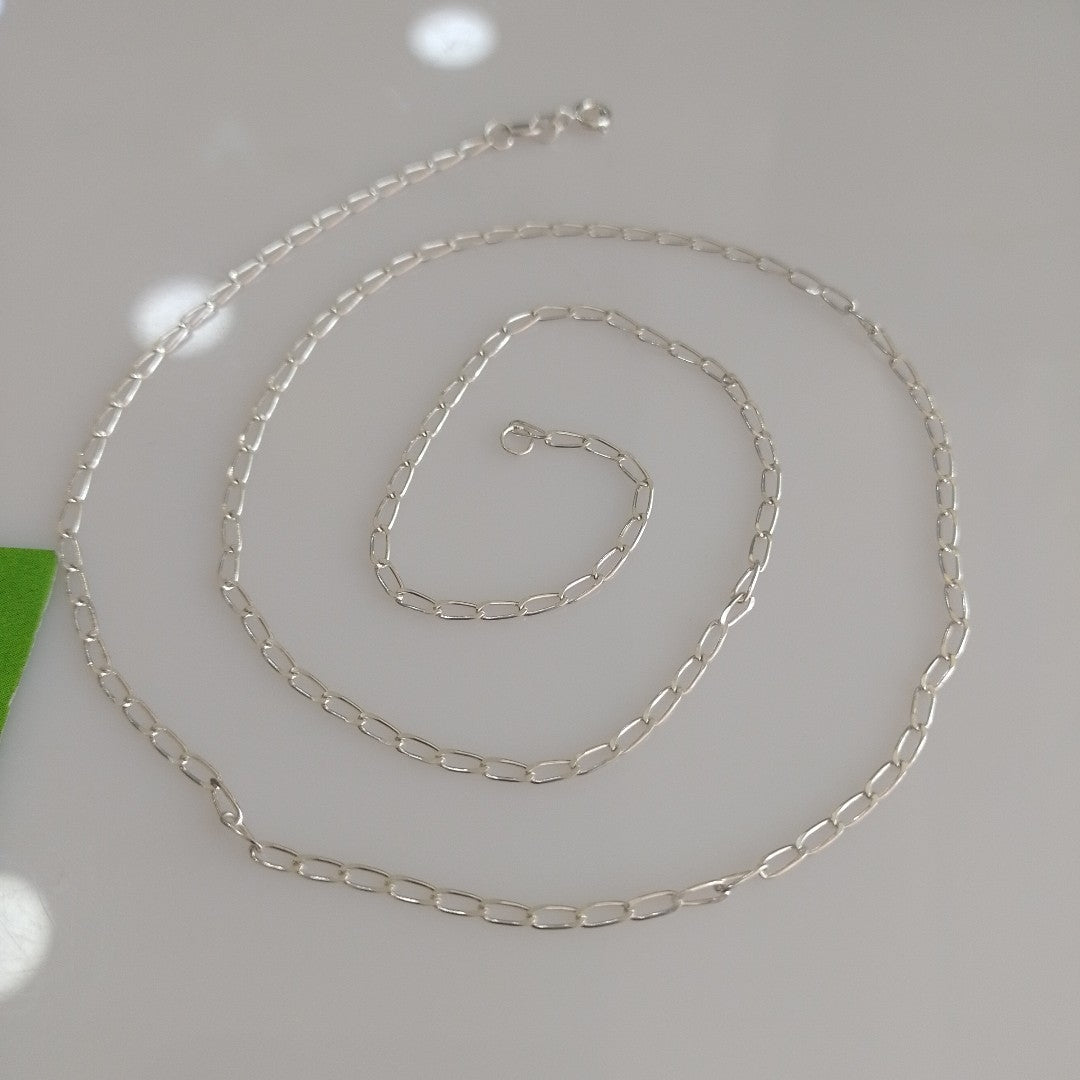 CADENA TEJIDO ESLABONES PLATA .925 55 CM 2.9 GR (NUEVO)