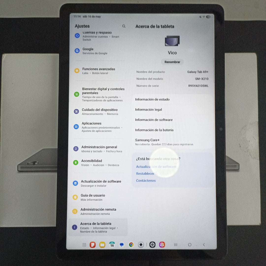 TABLETA SAMSUNG GALAXY TAB A9+ SM-X210 (2023) 128 GB 8 GB RAM (SEMINUEVO)