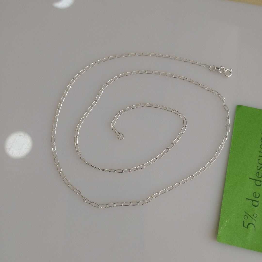 CADENA TEJIDO ESLABONES PLATA .925 55 CM 2.9 GR (NUEVO)