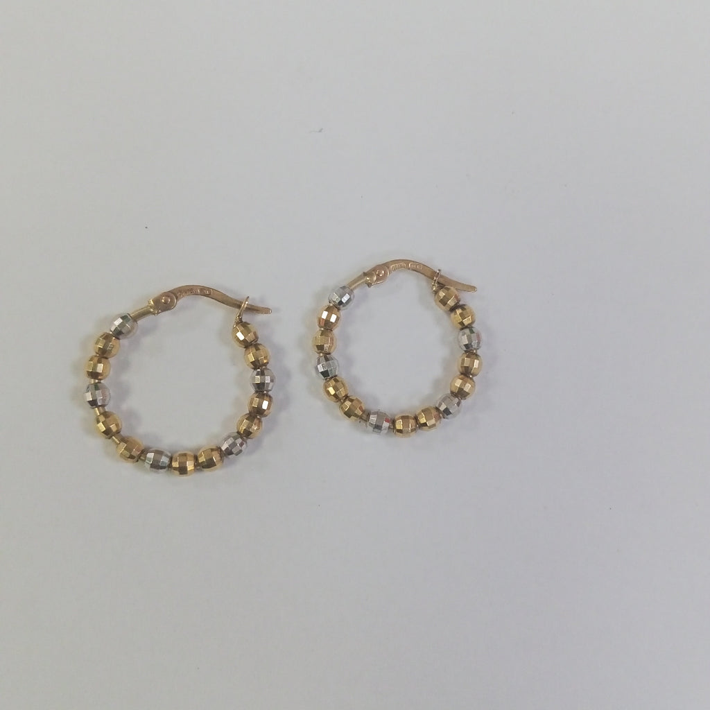 ARRACADAS PAR ORO COMBINADO 14 K 3,30 GRMS (SEMINUEVO)