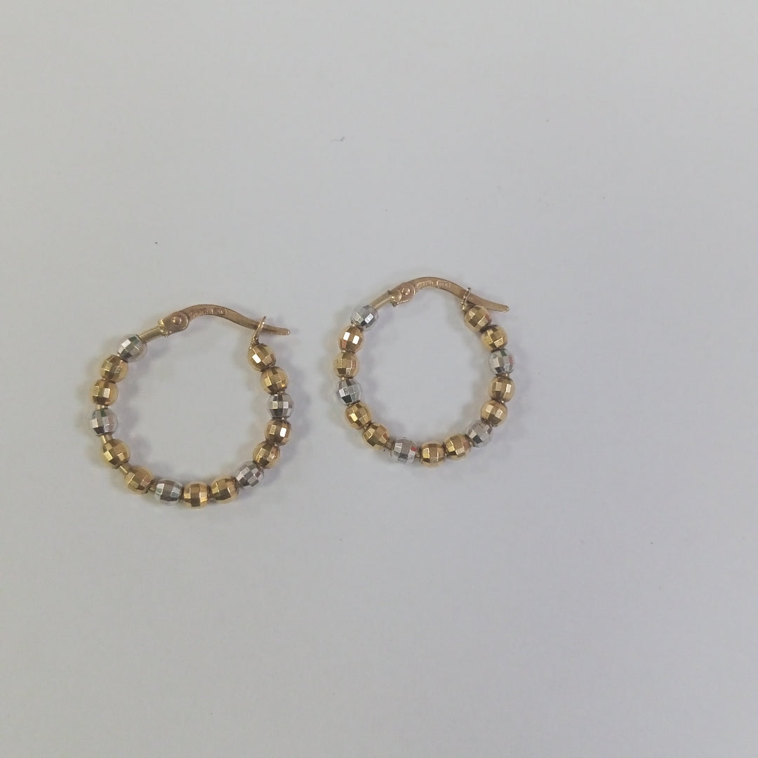 ARRACADAS PAR ORO COMBINADO 14 K 3,30 GRMS (SEMINUEVO)