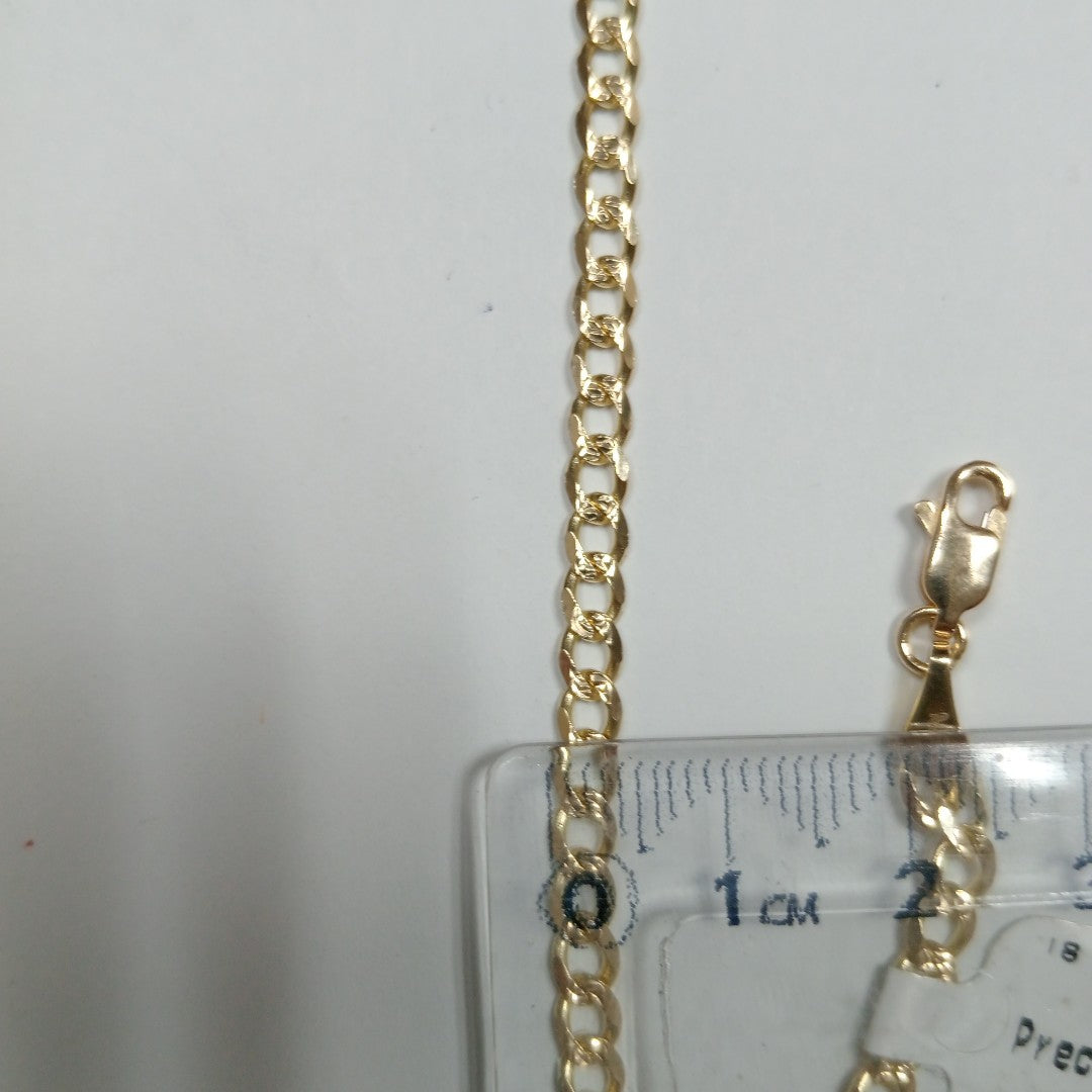 PULSERAS BARBADA ORO 14K 18 CM 4.5 GR (NUEVO)