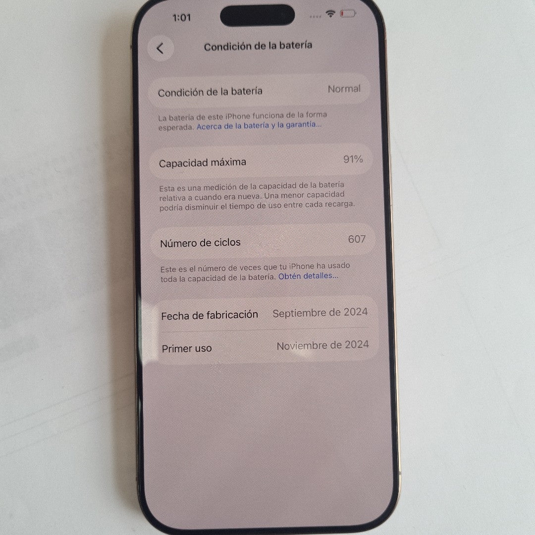CELULAR APPLE IPHONE 16 PRO A3292 (2024) 128 GB 8 GB RAM (SEMINUEVO)