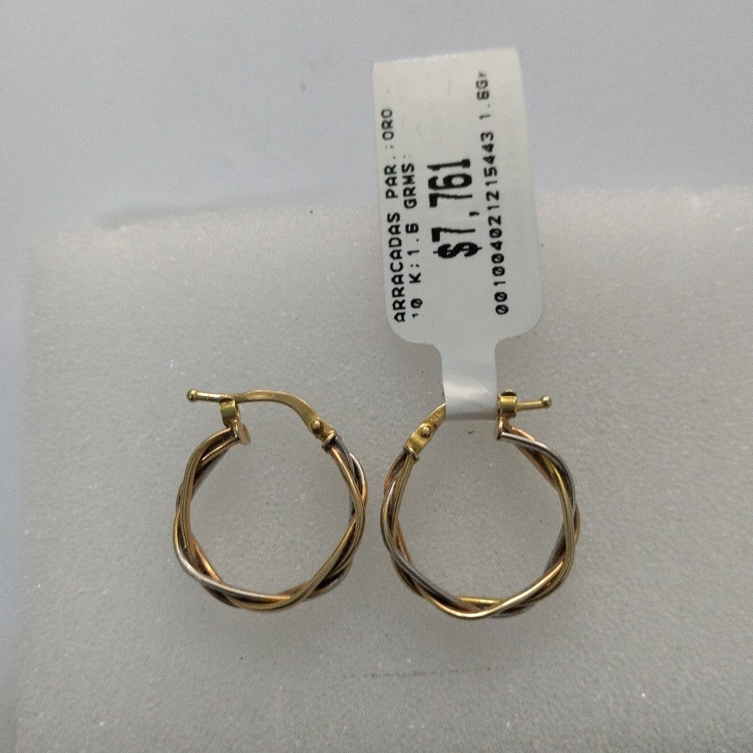 ARRACADAS PAR ORO 10 K 1.6 GRMS (SEMINUEVO)