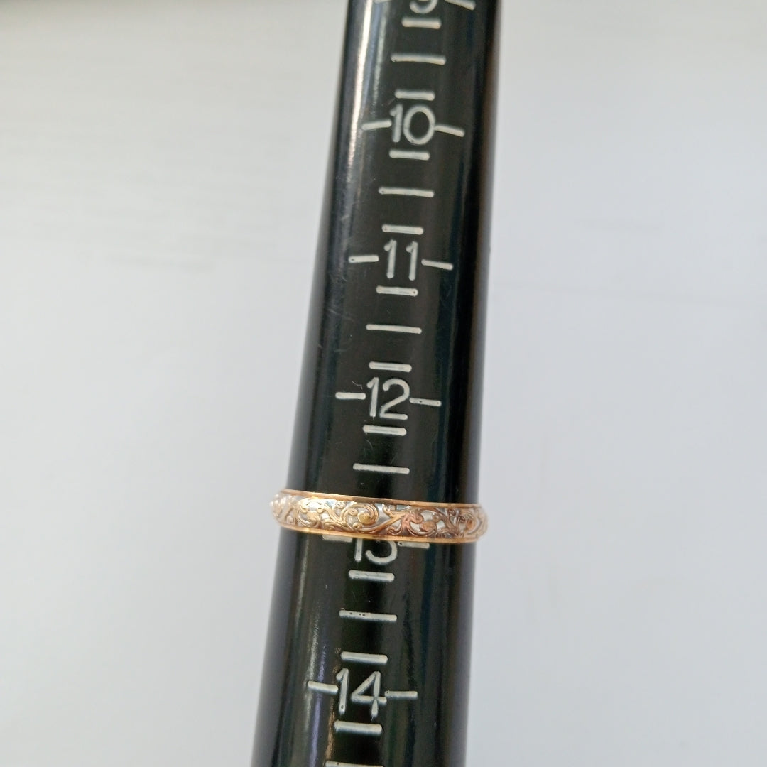 ANILLO ORO COMBINADO 14 K 3,50 GRMS (SEMINUEVO)