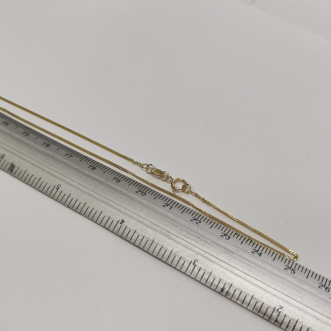 CADENAS TEJIDO BARBADA ORO 10K 50 CM 1.7 GR (NUEVO)