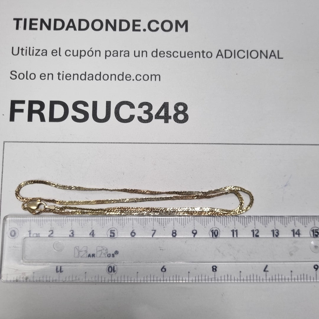 CADENA ORO, ORO COMBINADO 10 K 3.5 GRMS (SEMINUEVO)