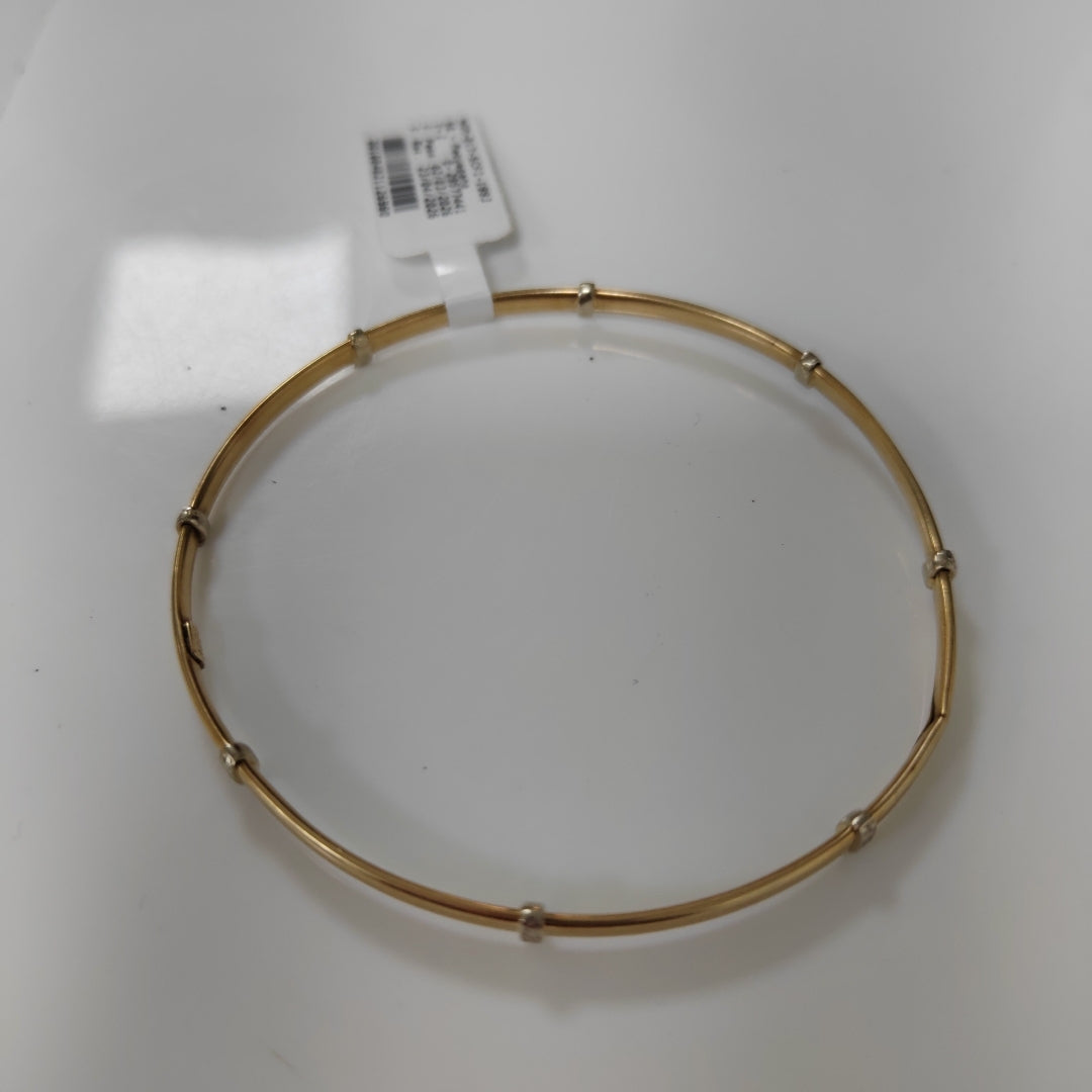 PULSERA RIGIDA ORO,RODIADO 14 K 5,40 GRMS (SEMINUEVO)