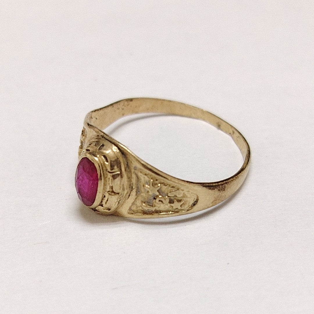 ANILLO DE GRADUACIÓN ORO 10 K 1 GRMS (SEMINUEVO)