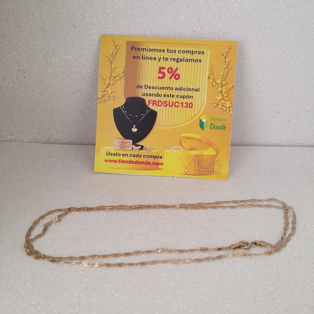 CADENA ORO 14 K 2.2 GRMS (SEMINUEVO)