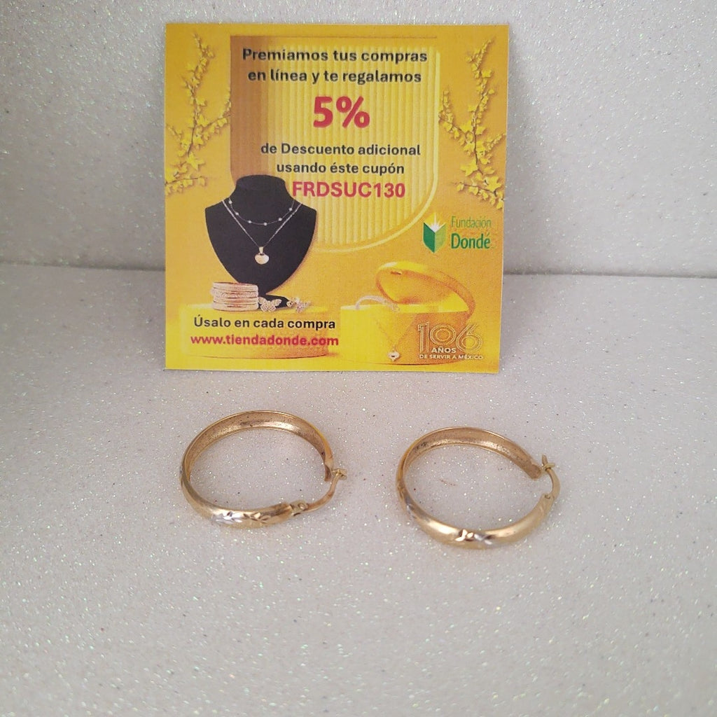 ARRACADAS PAR ORO 14 K 2.8 GRMS (SEMINUEVO)