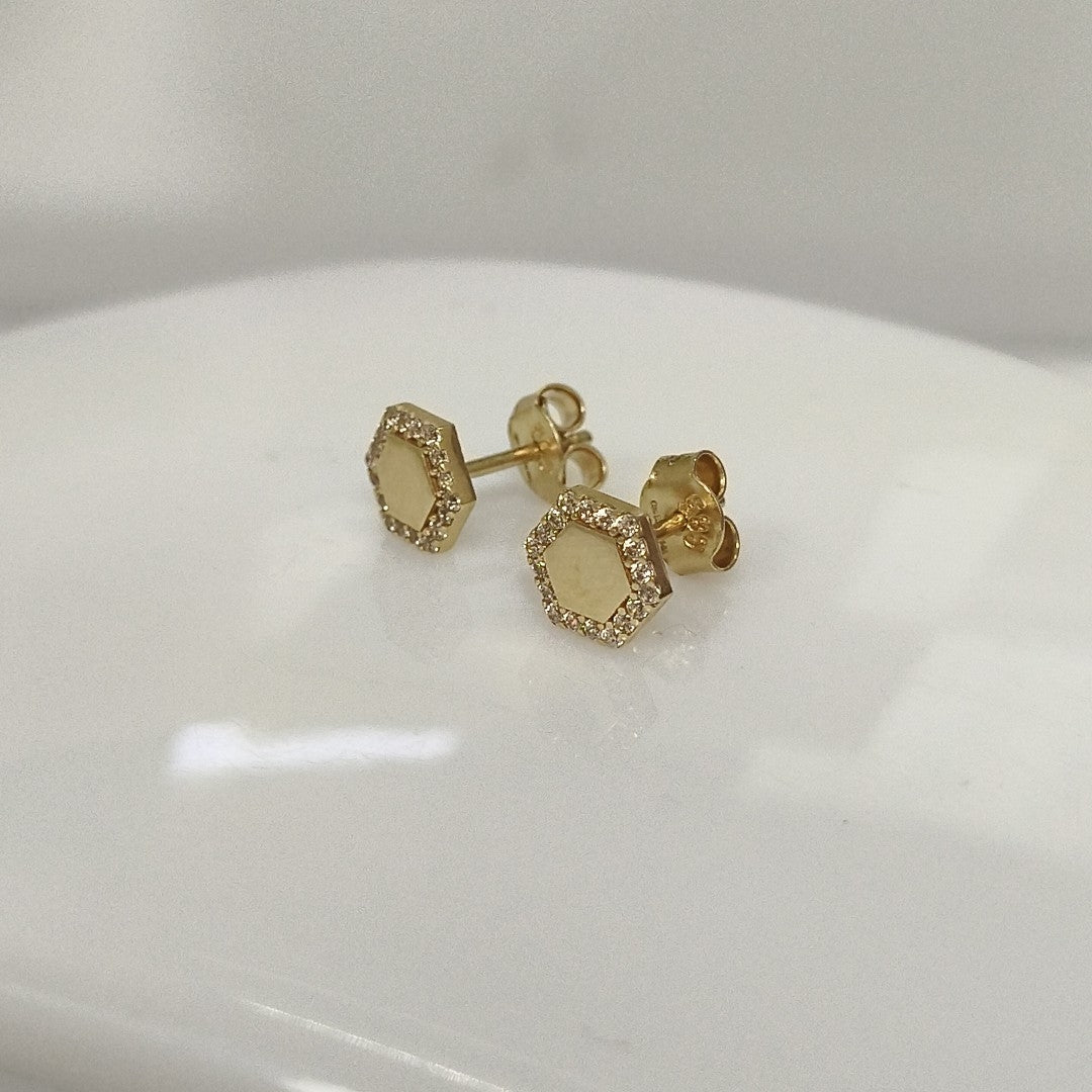 BROQUELES ORO 14K 1.1 (NUEVO)