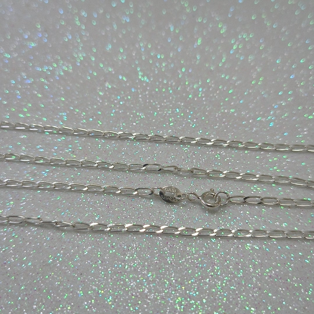 CADENA TEJIDO ESLABONES PLATA .925 55 CM 2.9 GR (NUEVO)