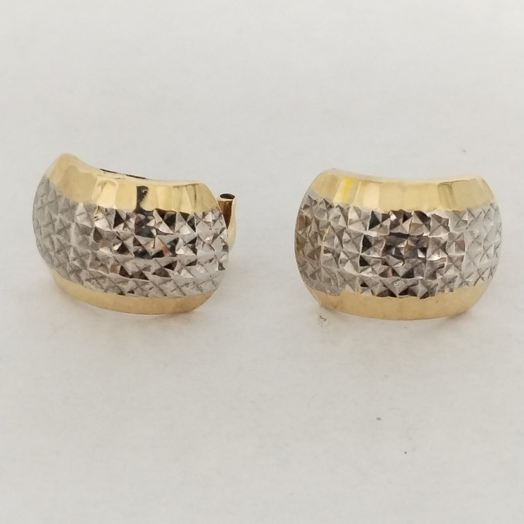 ARETES PAR ORO COMBINADO 14 K 2,70 GRMS (SEMINUEVO)