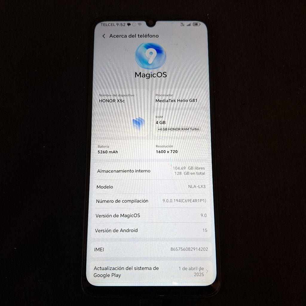 CELULAR HONOR X5C NLA-LX3 (2025) 128 GB 4 GB RAM (SEMINUEVO)