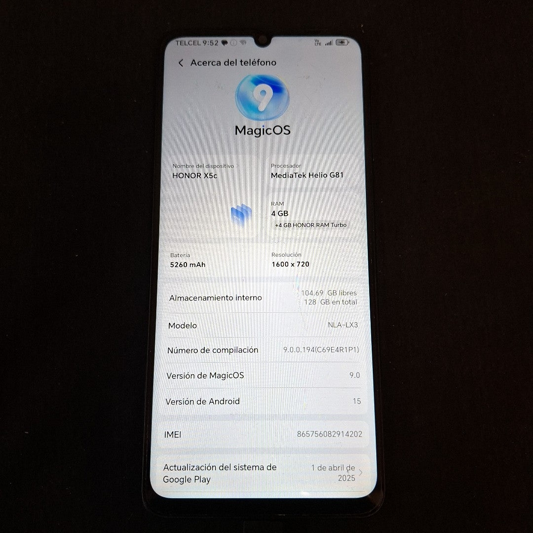 CELULAR HONOR X5C NLA-LX3 (2025) 128 GB 4 GB RAM (SEMINUEVO)