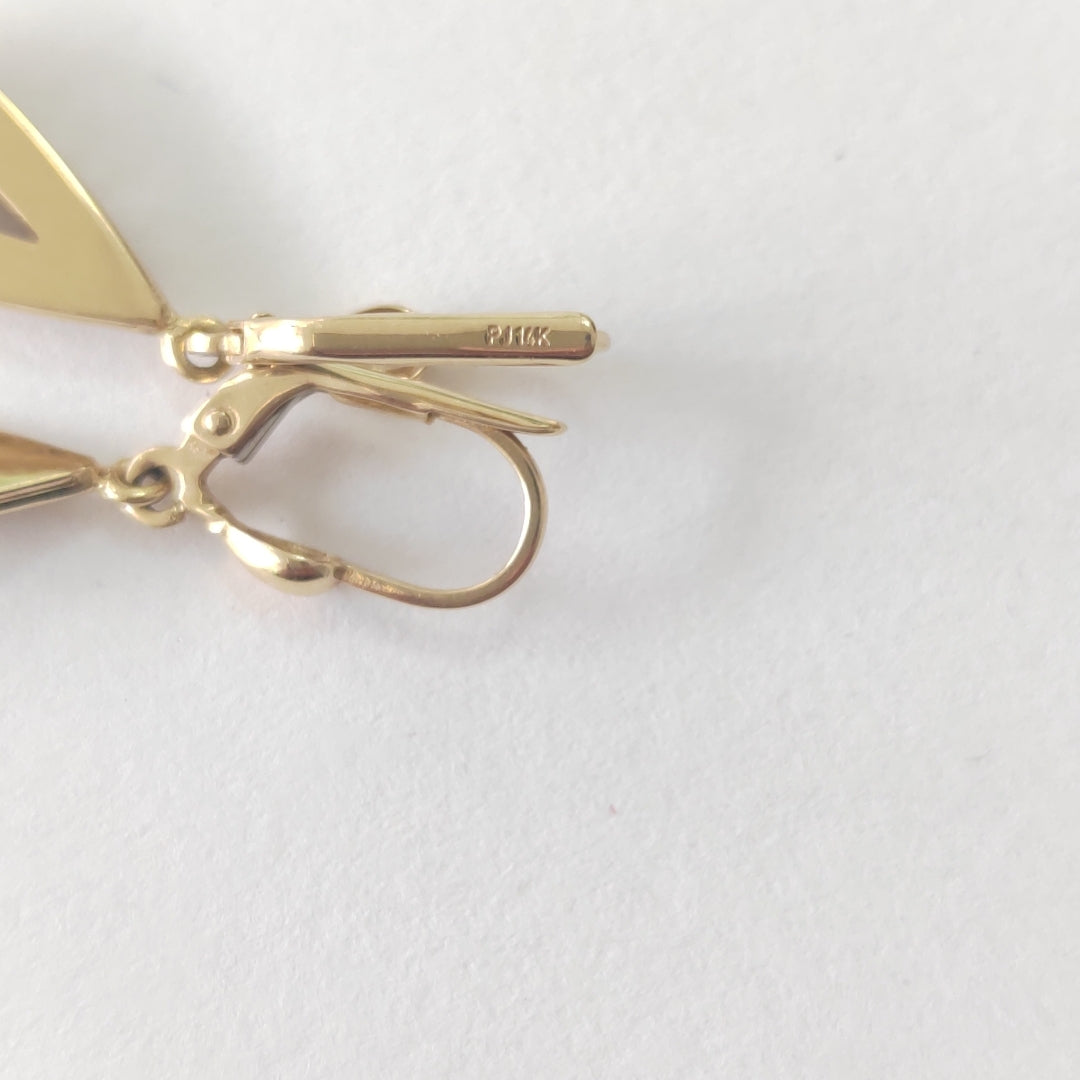 ARETES PAR ORO 14 K 3,20 GRMS (SEMINUEVO)