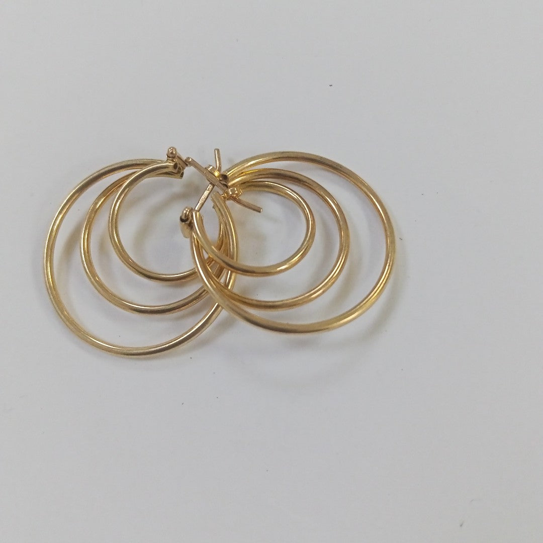 ARRACADAS PAR ORO 14 K 4.5 GRMS (SEMINUEVO)