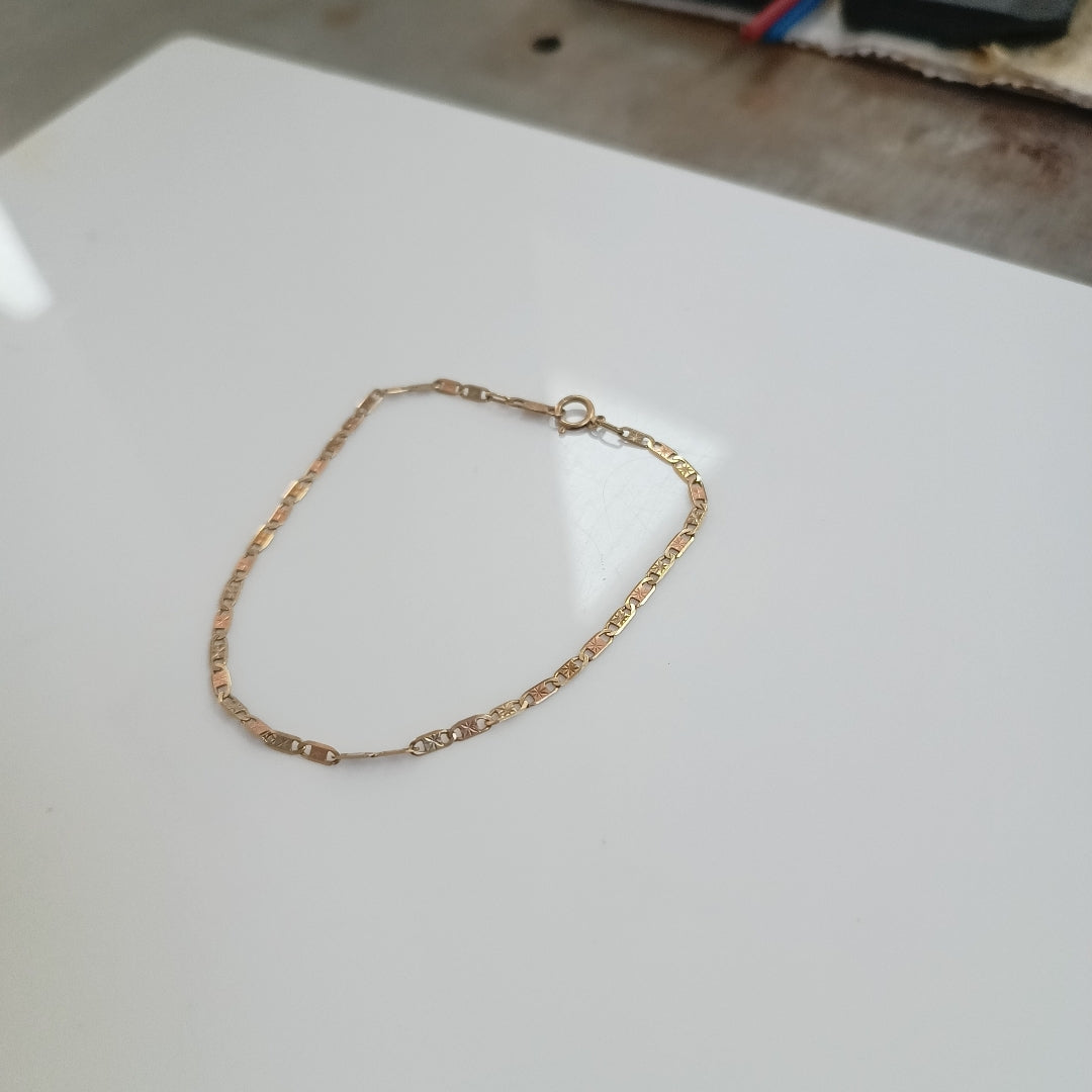 PULSERA ORO, ORO COMBINADO 10 K 1.2 GRMS (SEMINUEVO)