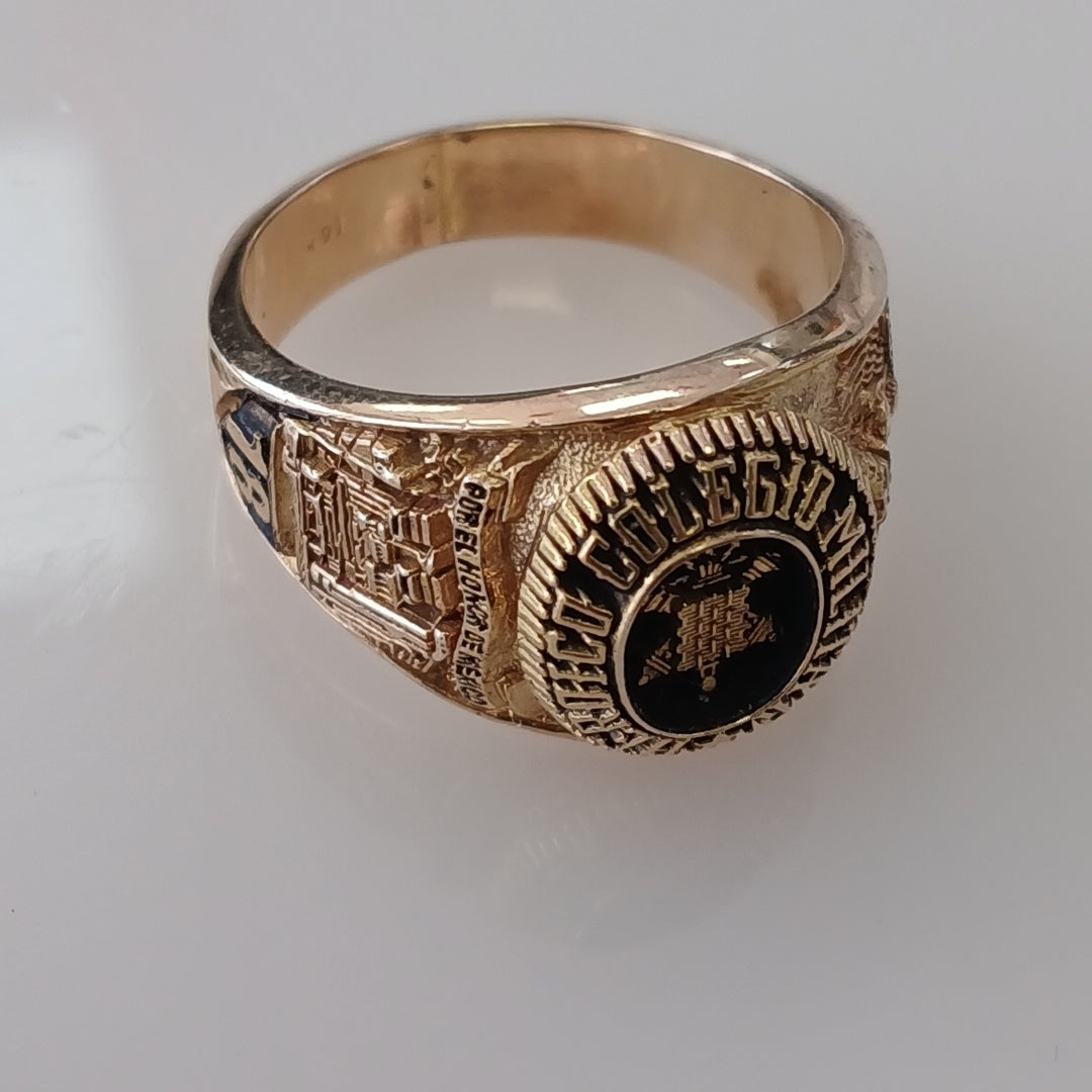 ANILLO DE GRADUACIÓN ORO 14 K 11 GRMS (SEMINUEVO)