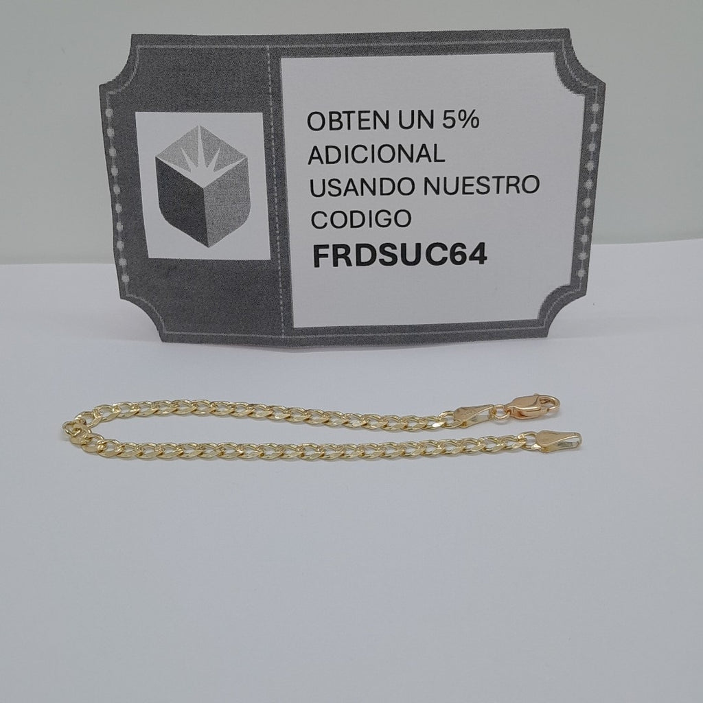 PULSERAS BARBADA ORO 14K 18 CM 4.6 GR (NUEVO)