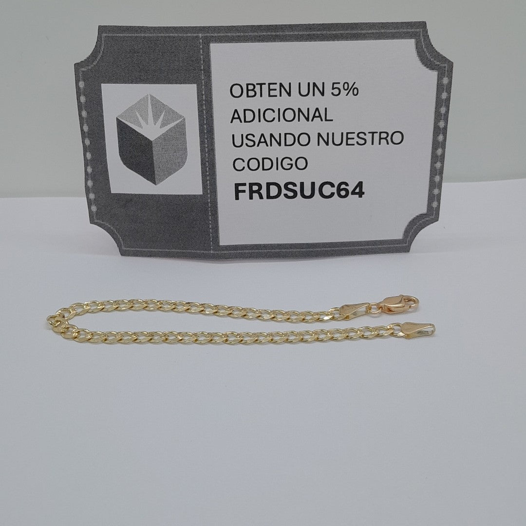 PULSERAS BARBADA ORO 14K 18 CM 4.6 GR (NUEVO)