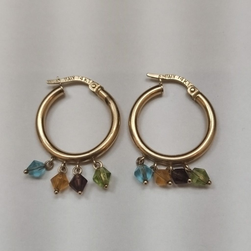 ARRACADAS PAR ORO 14 K 2.6 GRMS (SEMINUEVO)