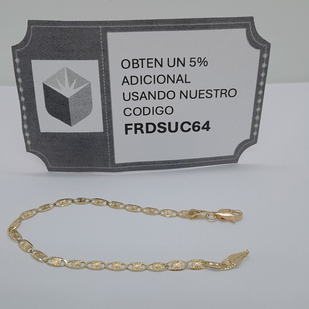PULSERAS GUCHI ORO 14K 18 CM 2.8 GR (NUEVO)