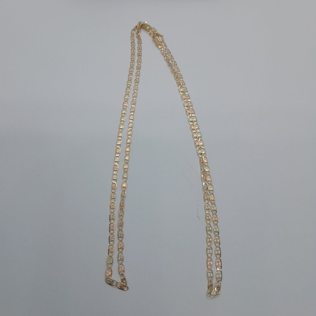 CADENAS TEJIDO GUCHI ORO 10K 55 CM 2.7 GR (NUEVO)