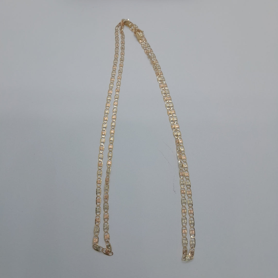 CADENAS TEJIDO GUCHI ORO 10K 55 CM 2.7 GR (NUEVO)