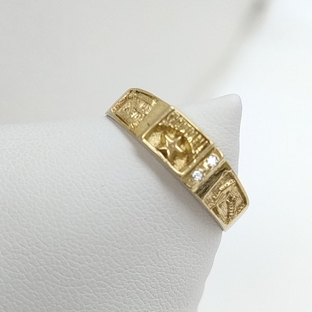 ANILLO DE GRADUACIÓN ORO 10 K 2,10 GRMS (SEMINUEVO)