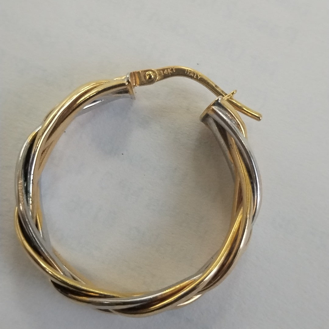 ARRACADAS PAR ORO, ORO BLANCO 14 K 6.6 GRMS (SEMINUEVO)