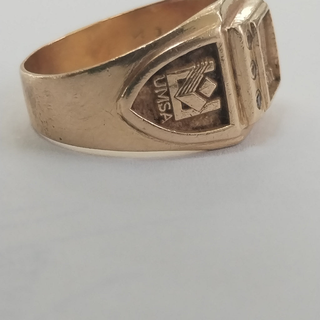 ANILLO DE GRADUACIÓN ORO 10 K 8 GRMS (SEMINUEVO)
