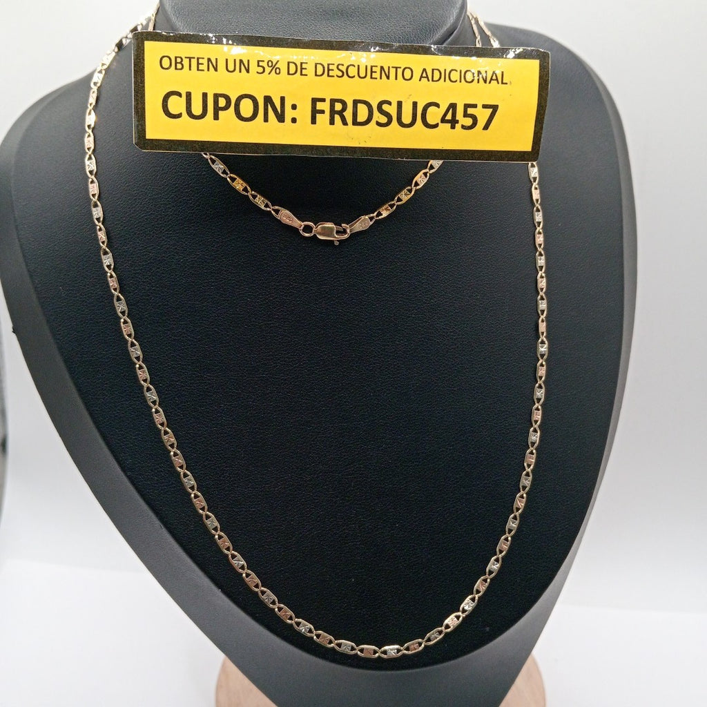 CADENA ORO, ORO COMBINADO 14 K 4.9 GRMS (SEMINUEVO)