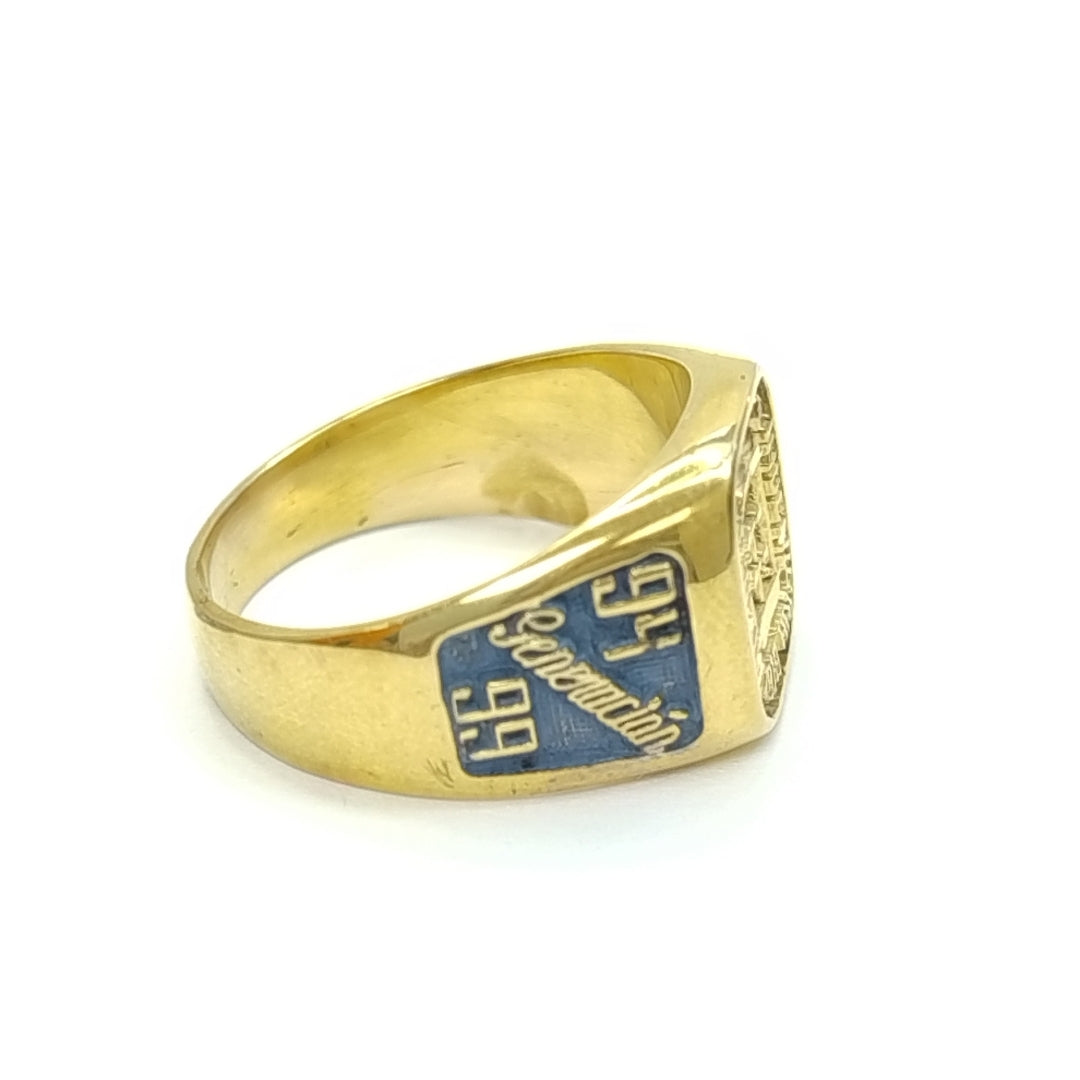 ANILLO DE GRADUACIÓN ORO 14 K 9,10 GRMS (SEMINUEVO)