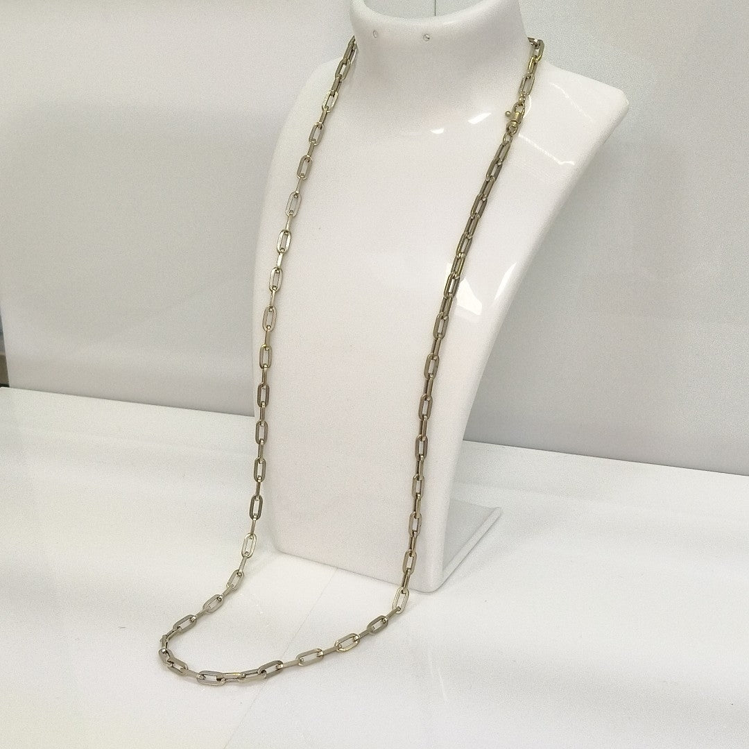 CADENA ORO, ORO BLANCO 14 K 13.8 GRMS (SEMINUEVO)