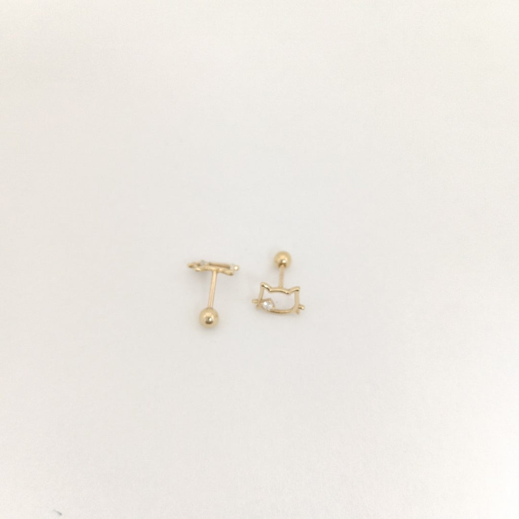 BROQUELES PAR ORO 14 K 0.7 GRMS (SEMINUEVO)